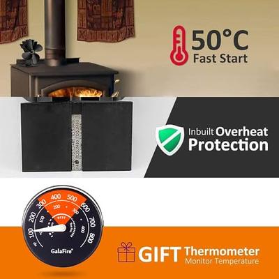 Fireplace Fan Cost Saving 7 Wood Burning Fan Circulates Warm Wood Log  Burner for Efficient Heat Distribution Log/Wood/Pellet Gray