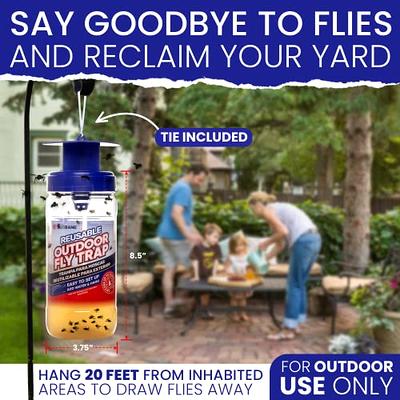 Trappify Hanging Fly Traps Outdoor: Fruit Fly Traps for Indoors | Fly  Catcher, Gnat, Mosquito, & Flying Insect Catchers for Inside Home -  Disposable