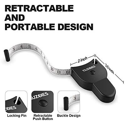 New Product,2 Pack Automatic Telescopic Tape Measure,body Measuring Tape 60  Inch(150cm),lock Pin & Push Button