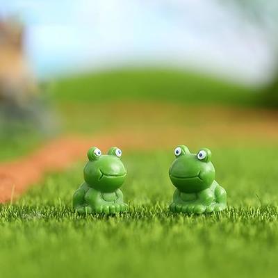 Athvotar Copper Small Cute Frog Figurines Miniature Desktop