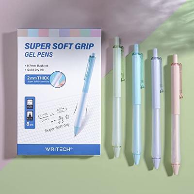WRITECH Gel Ink Retractable Pens: Assorted Colors Ink 0.7mm Medium Point Pen Set, Smooth Writing Multi Colored No Bleed Pens Bulk for Journaling 8ct