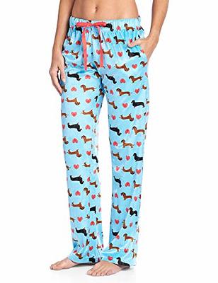 Ashford & Brooks Women's Plush Mink Fleece Pajama Sleep Pants - Turquoise  Dog Love - Medium - Yahoo Shopping