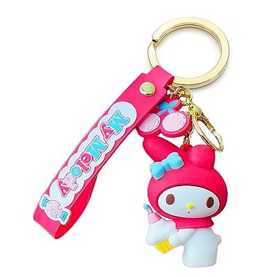 Tonsamvo Cute Keychains for Women/Girls, Kawaii Anime Pom Pom Key