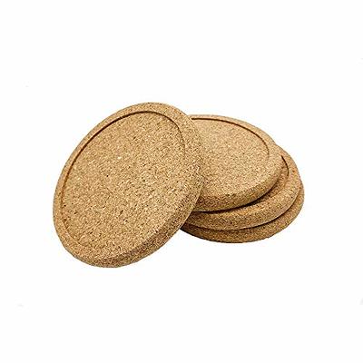 18 Cork Coasters Bulk 4 Inch Round Lip Cup Holder Leak Proof Cork Coasters  For Drinks Reusable Absorbent Cup Coaster