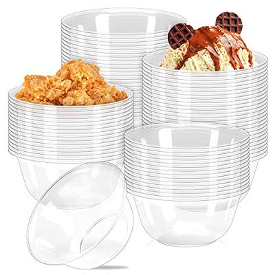 BadenBach 60 Pack 9oz Hard Plastic Bowls, Clear Salad Bowl