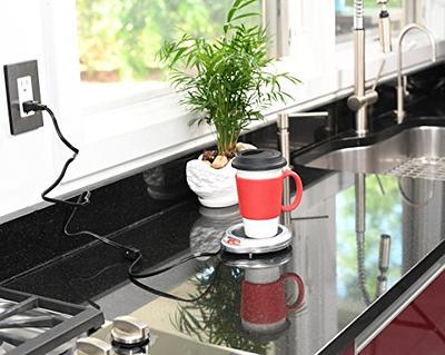 Home-X Mug Warmer Desktop Heated Coffee Tea Candle Wax Red