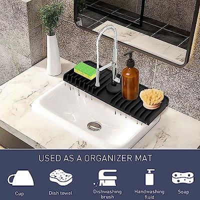 2Pcs Sink Splash Guard,Silicone Faucet Handle Drip Catcher Tray,Silicone Faucet  Mat for Kitchen Sink,Silicone Faucet Splash Guard,Faucet Water Catcher Mat  Draining Pad for Countertop : Precio Guatemala