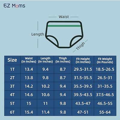 EZ Moms 6 Packs Soft Plastic Underwear for Toddlers Reusable