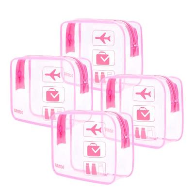 Clear Toiletry Bag Quart Size Bag Travel Makeup Cosmetic Bag PVC Toiletries  Cosmetic Pouch for Women Men
