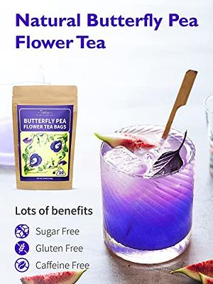 100% Organic Dried Butterfly Pea Flower Tea Clitoria Ternatea Herbal Tea/  Pure Organic Natural Herbal Blue Drink/ NON_GMO Herbal Blue Tea 