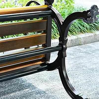 Dkelincs Outdoor Benches Clearance Garden Benches Metal Park Bench for  Outside 480bls Bearing Capacity Cast Iron Patio Furniture for Porch Yard  Deck