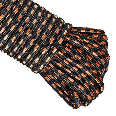 MetaKit 100 ft. Diamond Braided Polypropylene Rope 3/8 Inch (9.5mm) High  Strength Utility Rope for Clothesline Flag Pole Indoor Outdoor Use (Black &  Orange) - Yahoo Shopping