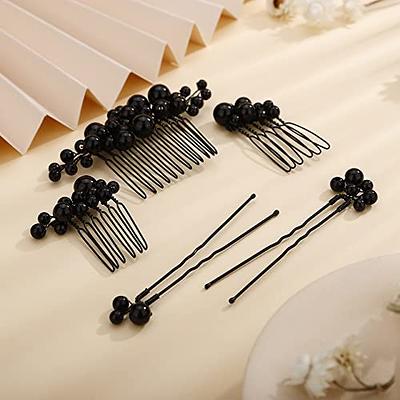 3 Pieces Bride Wedding Hair Pins Bridal Rhinestone Hair Clips