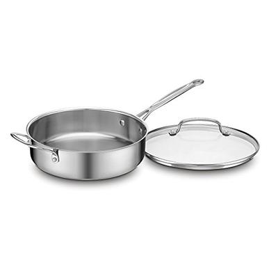 Cuisinart Chefs Classic Stainless Steel Nonstick Hard Anodized Cook And  Pour Saucepan With Cover 3 Qt Black - Office Depot