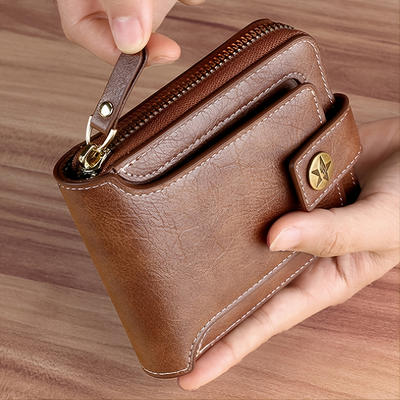 Men's Long Zipper Wallet High Quality Pu Leather Wallet For Men Rfid  Blocking Business Clutch Bag Credit Card Holder Purse Man - Temu