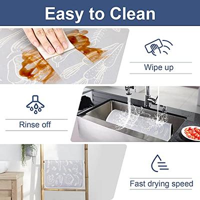 Dish Drying Mat for Kitchen Counter, Super Absorbent Fast Drying Dish  Drying Pad Dish Drainer Mats 