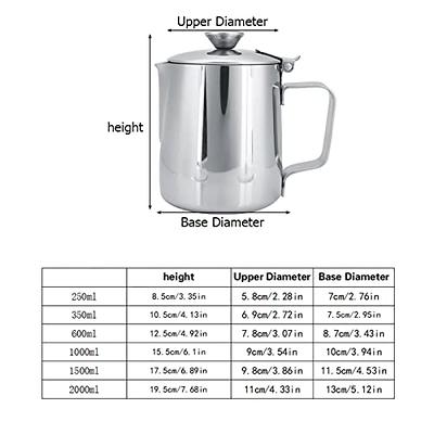 Milk Frothing Pitcher, Stainless Steel Coffee Milk Frothing Cup Milk Frother  Steamer Cup with Lid and Handle Coffee Latte Art Cup for Home Office  Kitchen Coffee Shop, Silver (1000ml) - Yahoo Shopping