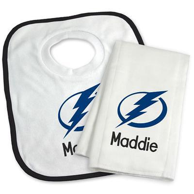 Newborn & Infant White Tampa Bay Lightning Personalized Bib Burp Cloth Set  - Yahoo Shopping