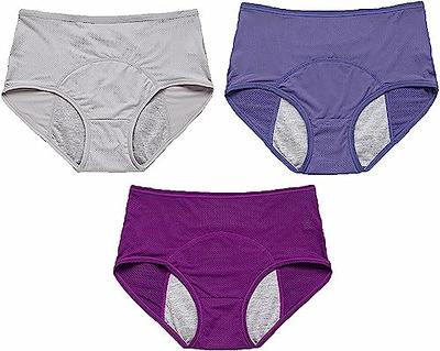Wirarpa Women's Underwear High Waisted Full Coverage Cotton Briefs 4  Pack(L, Black/White/Heather Grey/Beige)