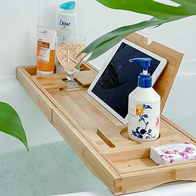 Live Edge Solid Wood Bathtub Tray, Sustainable Bath Caddy