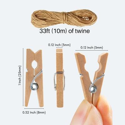 Wood Clothes Pin Clips- 25mm (200 Pack)