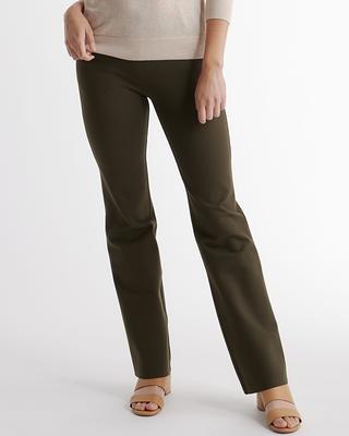 Quince  Women's Ultra-Stretch Ponte Bootcut Pants in Olive, Size