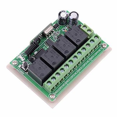 DieseRC Universal Wireless Remote Control Switch AC 110V 120V 240V 220V 10A  4 Channels RF Relay Receiver Board with 2 Transmitters for Motor Garage