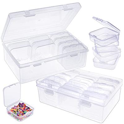 Mini Clear Plastic Beads Storage Box Organizer Box With - Temu