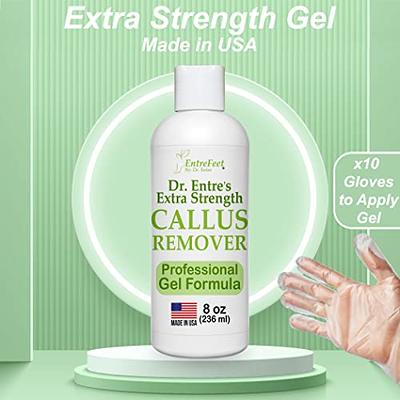 Callous Removers for Feet (8 oz), Made in USA | Callus Gel Remover - Best for Use with Foot File, Pumice Stone, & Foot Scrubber, Fast Acting Formula