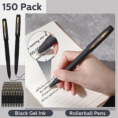 LINFANC Gel Pens, 12 Pcs 0.5mm Quick Dry Black Ink Pens Fine Point Smooth  Writing