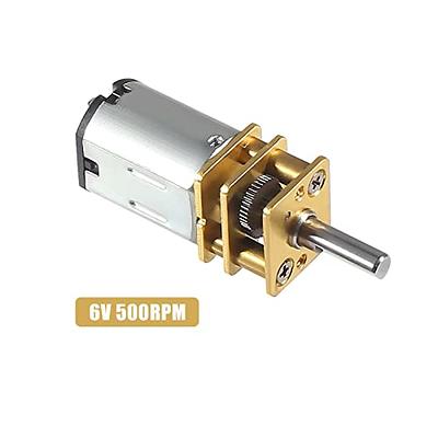 Alinan 2pcs 6V 500RPM N20 High Torque Speed Reduction Geared Motor with  Metal Gearbox Motor for Smart Car DIY RC Toys - Yahoo Shopping