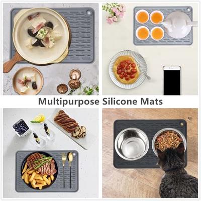 Drain Mat Kitchen Silicone Dish Drainer Mats Large Sink Drying Worktop  Organizer Drying Mat for Dishes Heat Resistant Tableware