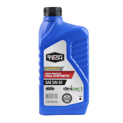 Super Tech High Mileage Full Synthetic SAE 5W-30 Motor Oil, 5