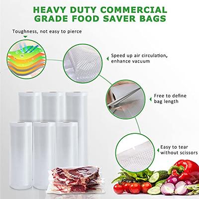 Vacuum Sealer Bags for Food Saver, 4 Pack 11 x 25'ft Commercial Grade Food  Saver Vacuum Sealer Bags Rolls, Food Vac Storage & Seal, Meal Prep,  Microwave & Freezer Safe, Sous Vide