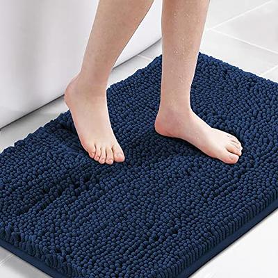 Genteele Bath Mats for Bathroom Non Slip - Silver 20 x 32 Memory Foam  Bathroom Rugs - Quick Dry Bath Mat