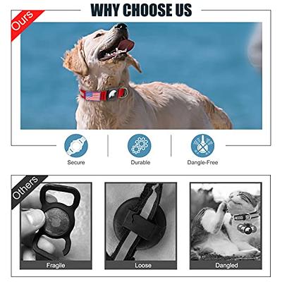 Reflective AirTag Dog Collar, FEEYAR Padded Apple Air Tag Dog Collar, Heavy  Duty Dog Collar with AirTag Holder Case, Adjustable Air Tag Accessories