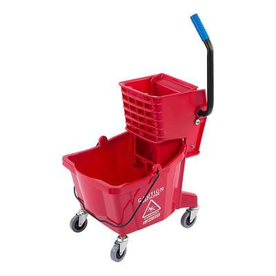 Meticpr Commercial Mop Bucket with Side Press Wringer, 5.28 Gallon