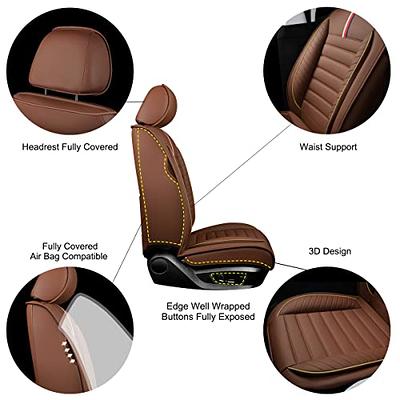  Osilly 2PCS Car Seat Covers for Front Seats, Breathable  Waterproof Polyester Auto Seat Protectors, Universal Vehicle Split Cushion  Cover, Interior Accessories for Car, Truck, SUV (Beige) : Automotive