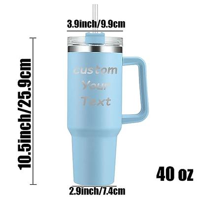 Personalized 40 oz Tumbler with Handle Lid Straw 40oz Stainless