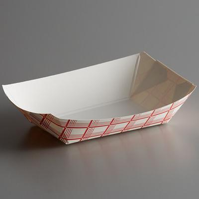 200 2 lb. Red Check Paper Food Tray - 250/Pack - Yahoo Shopping