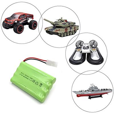 7.2V 6200mAh NIMH Battery for RC Cars, 6-Cell Flat Rechargeable Battery  Pack, Replacement Hobby Battery with Tamiya Connector for Car Truck Truggy