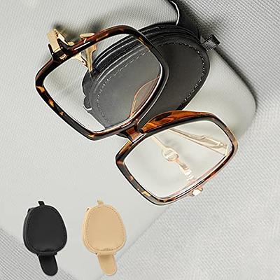 Glasses Holders for Car Sun Visor, Sunglasses Holder Clip Hanger Eyeglasses  Mount, Car Glasses Holder with