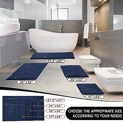 Deconovo Bath Mats for Bathroom, Non-Slip Rubber Backing Absorbent Plush  Bath Rugs, Thick Soft Quick Dry Durable Bathroom Rugs for Bathtubs, Shower