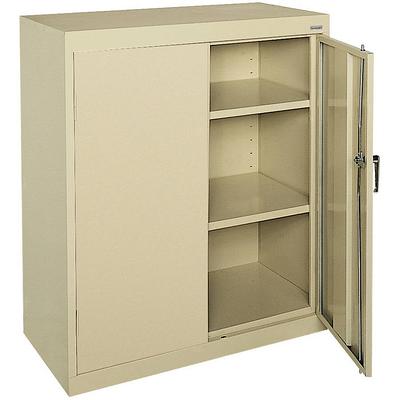 Seville Classics UltraHD Mega 2-Door Lockable Stacker Storage Cabinet, 48 inch W x 24 inch D x 18.5 inch H, Satin Graphite