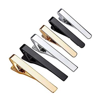  Lystaii 4pcs Tie Tack Pins Tie Clips for Men Father's Day Gift  Silver Necktie Bar Pinch Clip Set 2.3 Inch Metal Clasps Business  Professional Fashion Designs : Clothing, Shoes & Jewelry