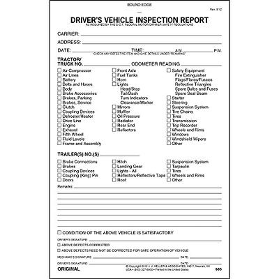 31 Days, Driver Daily Log Book with Detailed DVIR & Daily Recap, 2-Ply,  Carbon