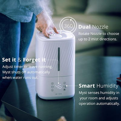 VIVOSUN 2-in-1 Warm and Cool Mist Humidifier, 5L Indoor Ultrasonic Air  Humidifier with Essential Oil Tray for Bedrooms, Plants, Offices and Babies