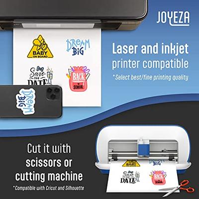 Printable Vinyl Glossy Sticker Paper with 25 Sheets