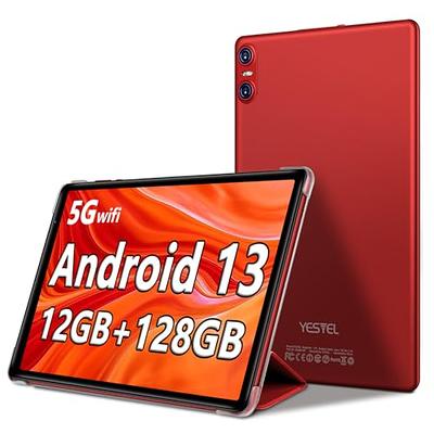 2024 Tablet 10 inch Android 13 Tablets with Octa-Core, 14GB RAM 128GB ROM,  8000mAh Battery, Drop-Proof Case, TF 512GB, HD IPS Touchscreen, 5G/2.4G