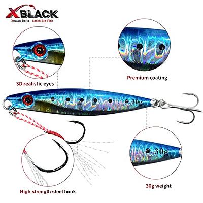 XBLACK Hard Fishing Lures Jigging Bait Sinking Metal Spoons Set